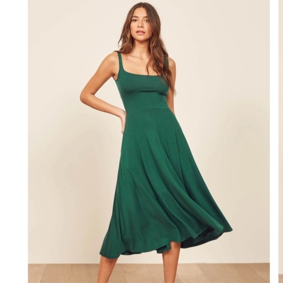 Reformation Dresses & Skirts - Reformation Emerald Rou Midi Fit & Flare Knit Dress